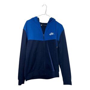 Nike Men's Full-Zip Colorblock Hoodie - Blue/Navy, Size M